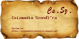 Csizmadia Szonóra névjegykártya